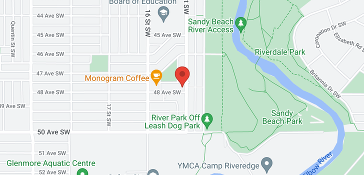 map of 1604 48 Avenue SW